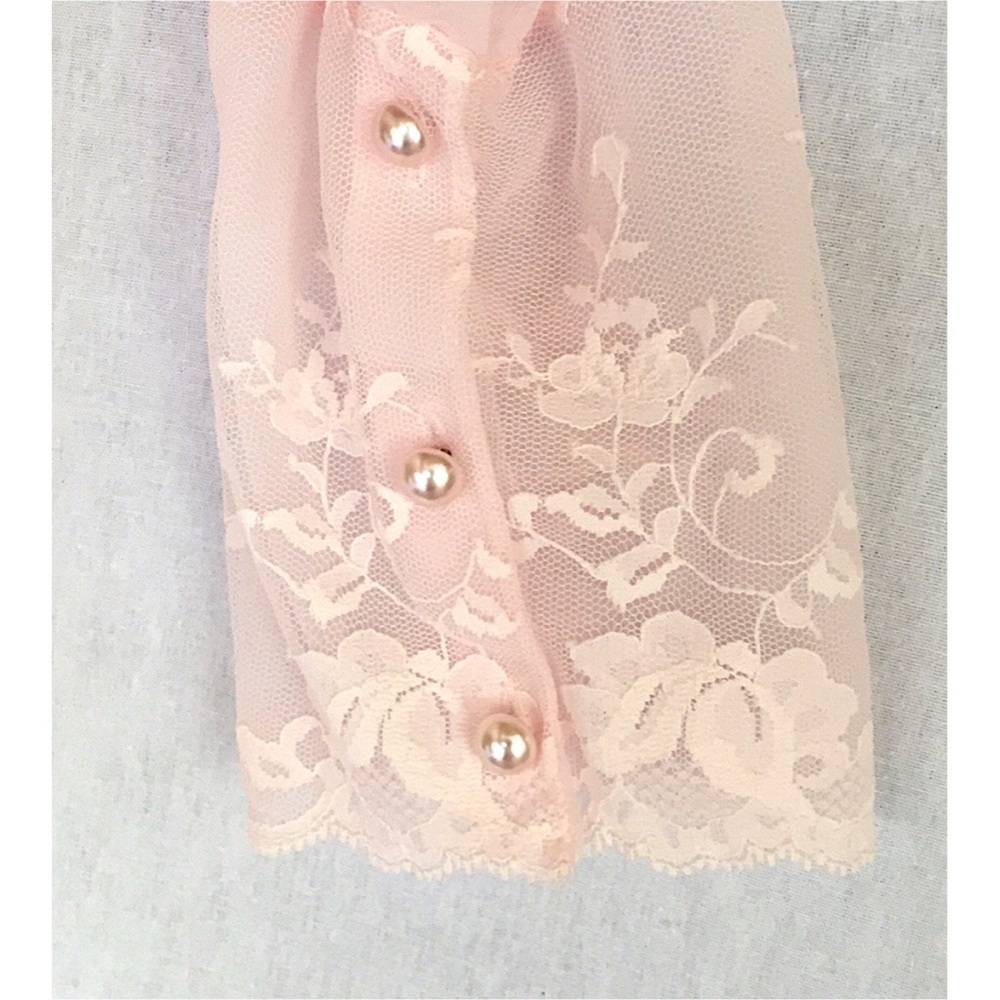 Vintage Shadowline double layer pink nylon robe M 92 - Picture 2 of 9